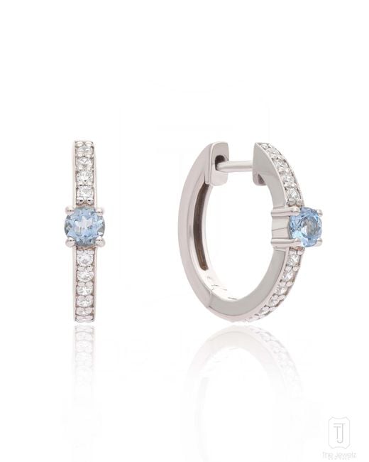 The Jewelz White Aquamarine Innes Micro Huggies