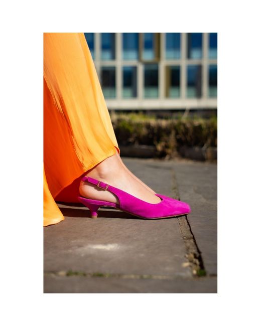 Keith Scarrott Shoes Purple Tanita Suede Slingback