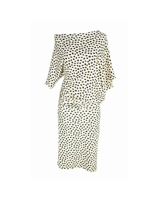 Jennafer Grace White Neutrals Dottie Cat Angle Dress