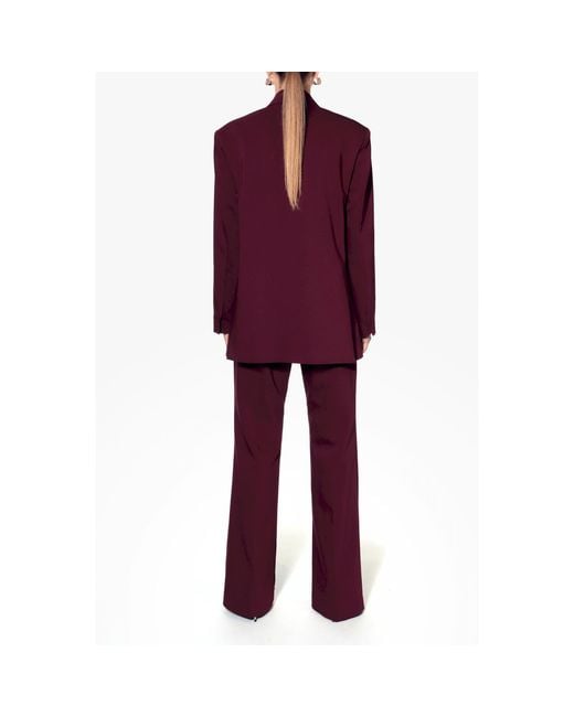 AGGI by HALEWSKI Purple Blair Burgundy Wine Oversized Blazer