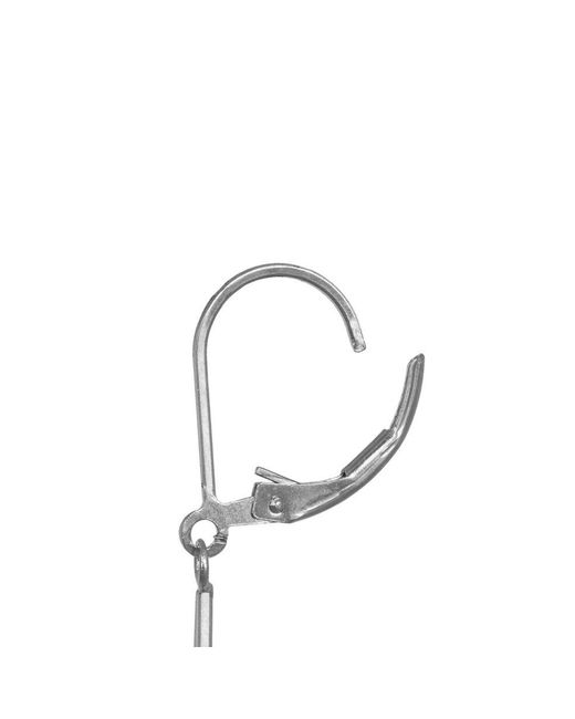 Edge Only Metallic Pointed Lightning Bolt Drop Earrings Sterling