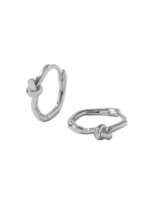 Muru Metallic Eternity Knot Hoops