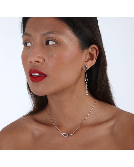 Lucy Quartermaine White Station Petal Drop Earrings