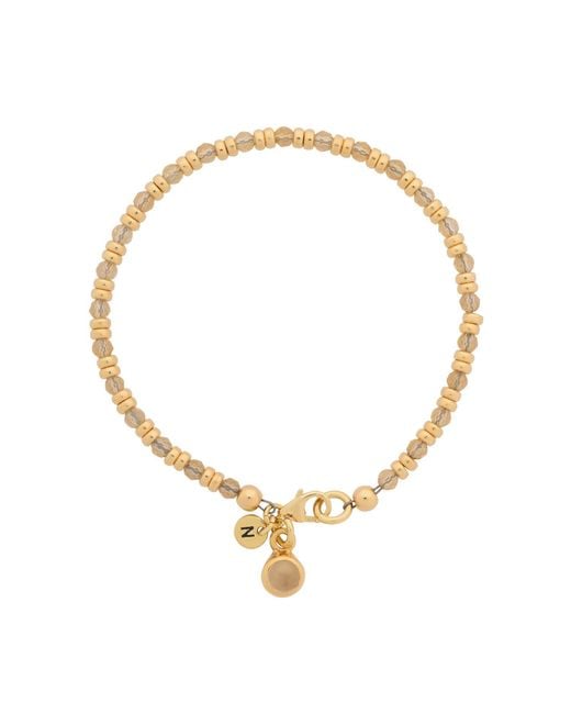 Nellou Jewellery Metallic Linear November Birthstone Bracelet Citrine Plated Sterling