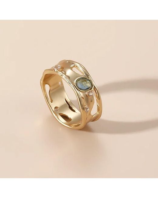 Rare Matters Jewelry Metallic Glass Statement Ring