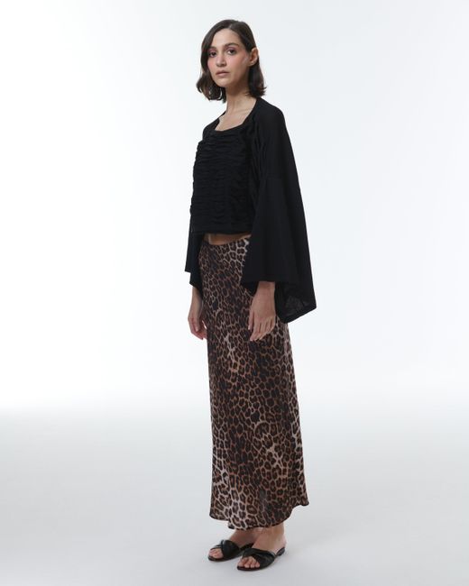 Theo the Label Brown Neutrals Kores Leopard Skirt