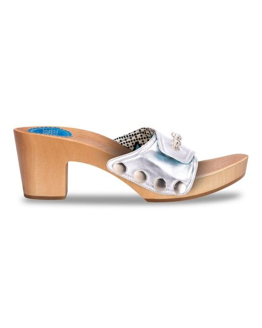 Nique Forde White Glazed Georgie Sandals