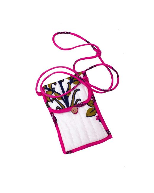 Inara Pink Rosette Bloom Crossbody Phone Bag