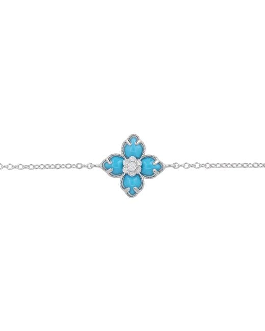 Latelita London Blue Flower Clover Bracelet