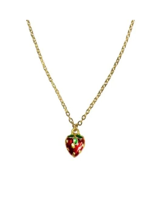 Rachel Nathan Metallic Strawberry Fields Necklace