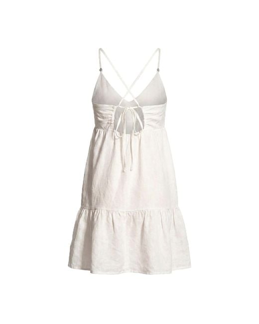 Maison Tangerine White Linen Dress For