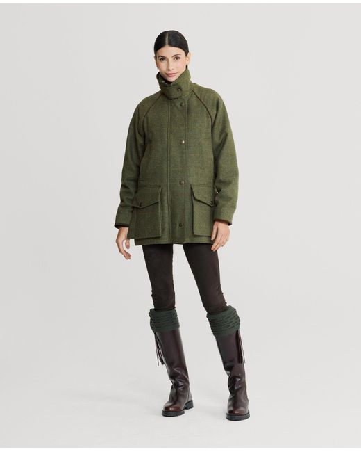 Really Wild Clothing Green The Highlander Tweed Field Coat