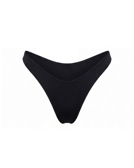 Yesudare Black Dubai High-Waisted V-Shaped Bikini Bottoms –