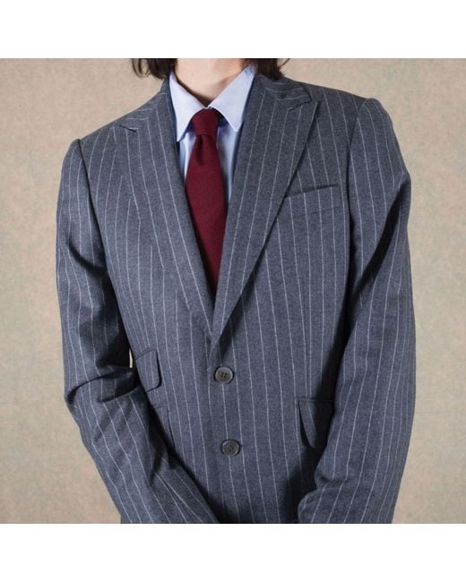 LE COLONEL Red Cabernet Italian Wool Tie for men