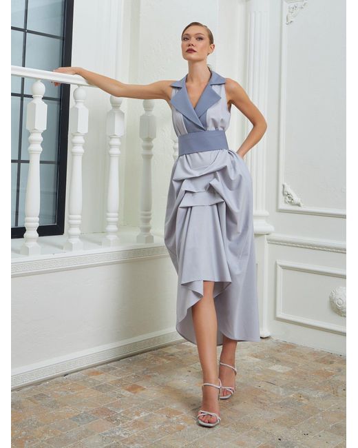 Lumina Eligma Gray The Tuxedo Dress
