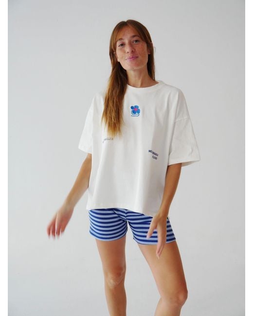 Mind Traveler White Mediterranean Flower T-Shirt
