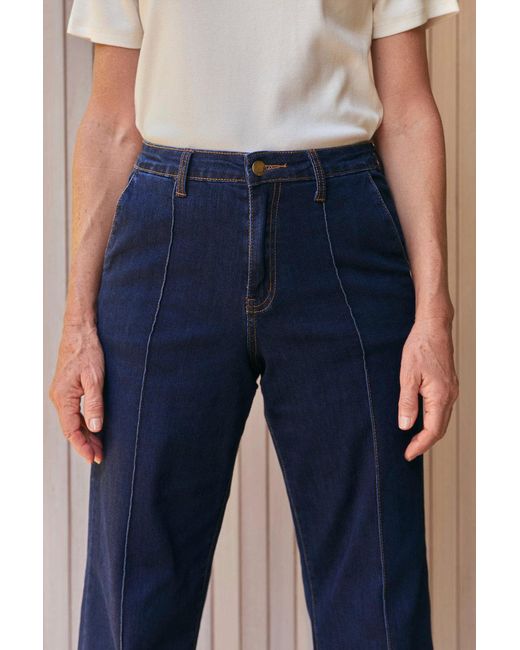 Adrift Clothing Blue Adrift Denim Wide Leg Jeans