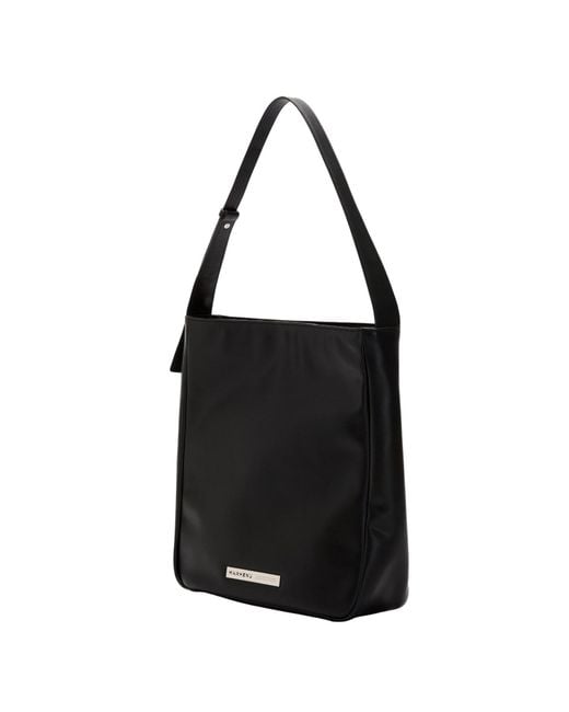 MARHEN.J Black Roxy Vegan Leather Square Shoulder Bag