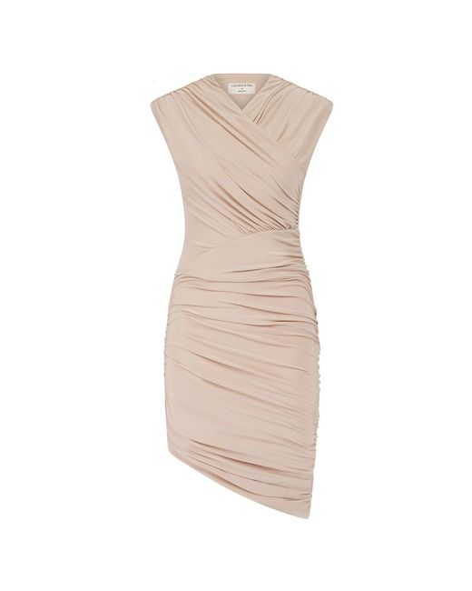 Celestine & Mae Natural Neutrals Calla Mini Dress
