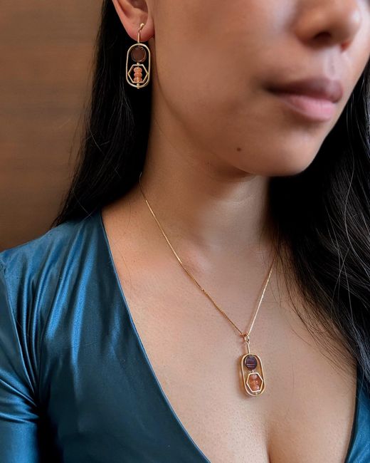 Aracheli Studio White Art X Sunstone Earrings