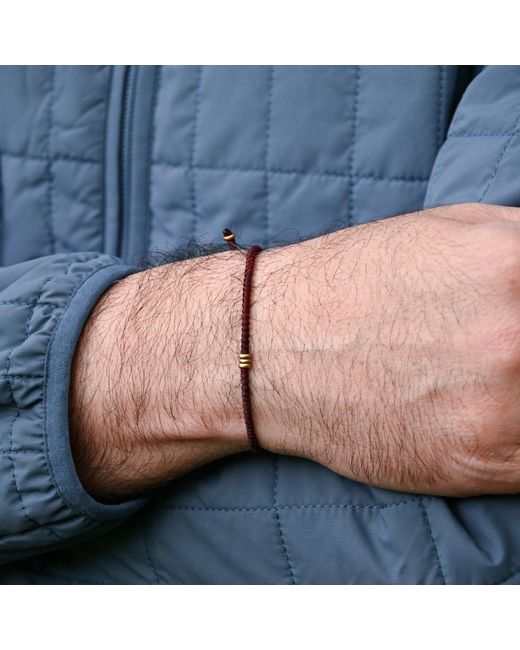 Harbour Uk Purple Soul Brass Brass Rope Bracelet for men