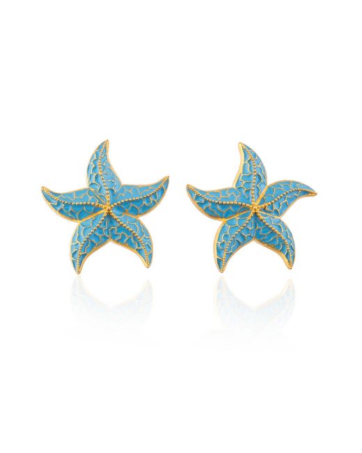 Milou Jewelry Blue Light Starfish Earrings