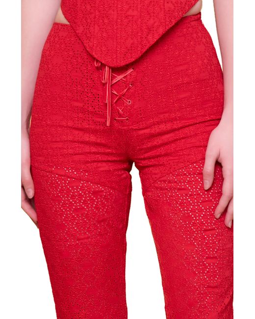Pcfg The Broderie Anglaise Edit High Rise Embroidered Flare Pants