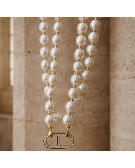Ninemoo White Rive Blanche Freshwater Pearl Necklace