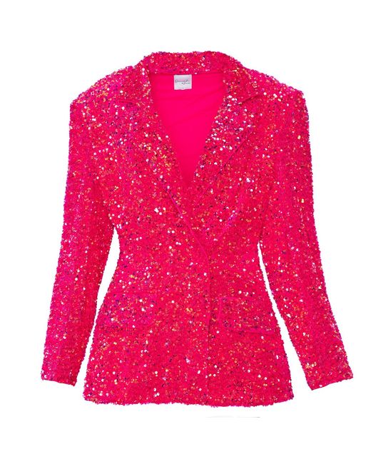Ofuure Purple Liza Sequin Blazer