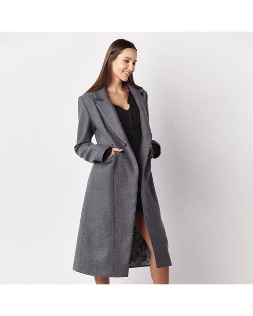 Mandragora Gray Classic Wool Coat