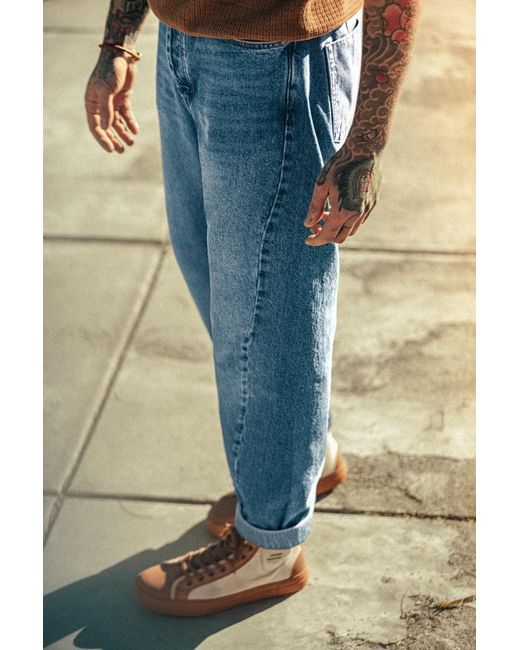 &SONS Trading Co Blue Switchback Jean Washed for men