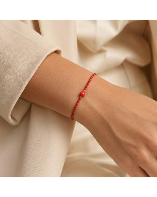 Unaloe Metallic Coral Bracelet With-Plated Details
