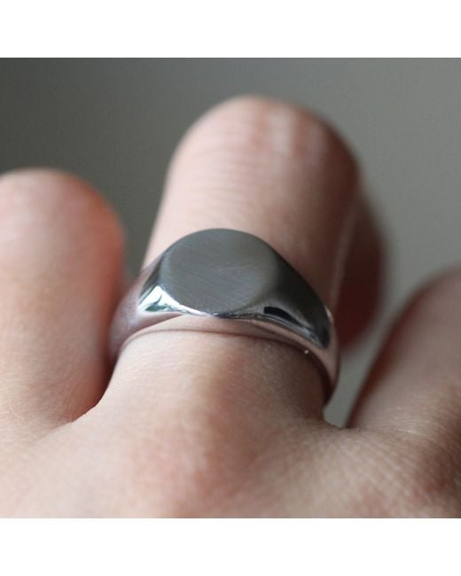 VicStoneNYC Fine Jewelry Gray Signet Ring for men