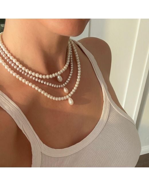 Leni James Metallic The Aura Pearl Necklace
