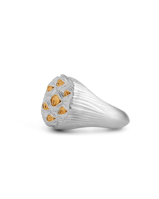 Kasun Metallic Eyes Of Many Signet Ring