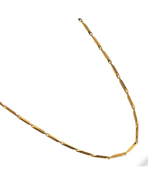 Ebru Jewelry Metallic Golden Strength Chain Necklace for men