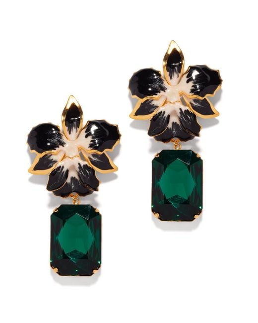 The Pink Reef Green Vanilla Orchid Earring