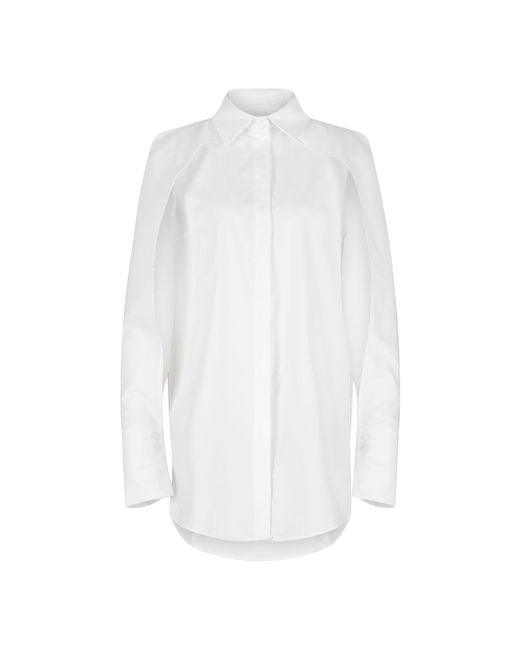 Clothes by Locker Room White Cape-Effect Button-Down Shirt