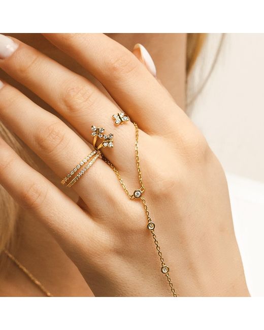 BLOOMTINE | Earth Angel HQ White Enchanting Flutterfly Premium Sterling Butterfly Ring