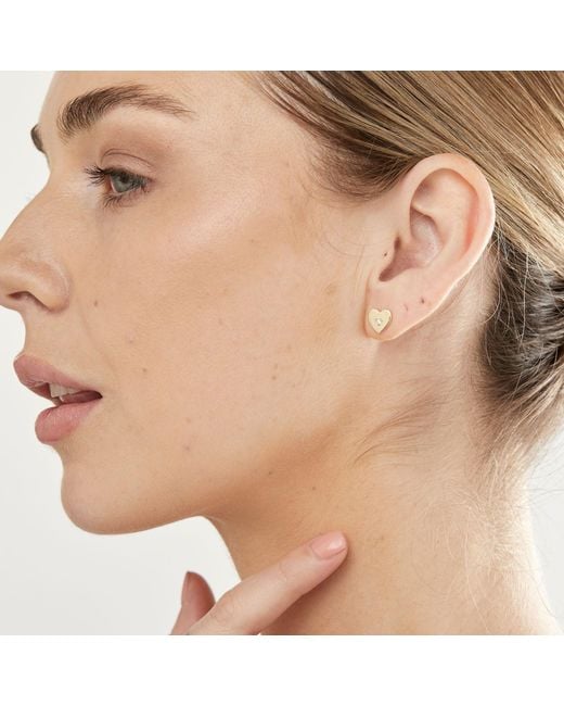 Dolcetto Designs Metallic Clementia Heart Stud Earring