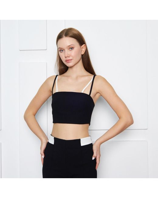 Ariana Bestepe Blue Caia Crop Top