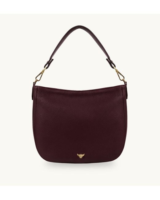 Apatchy London Purple The Rosie Burgundy Leather Bag