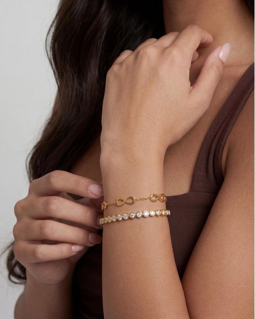 Elk & Bloom Metallic 14K Infinity Loop Chain Bracelet