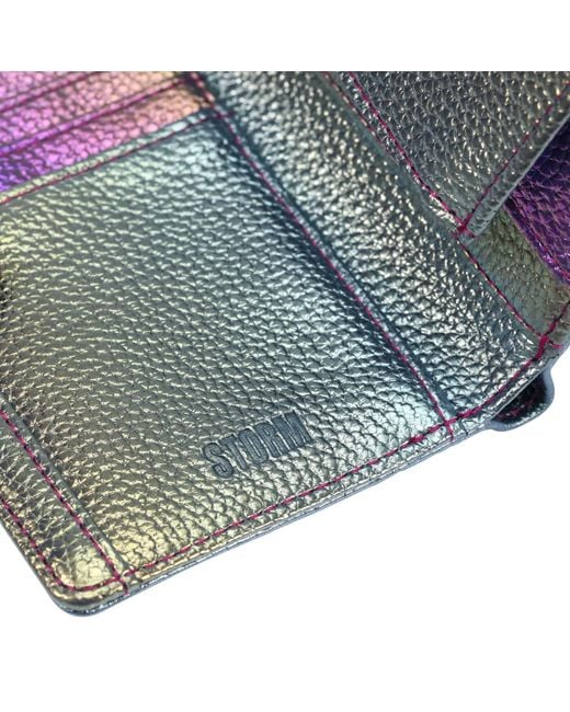 Storm Gray Selene Iridescent Midi Purse