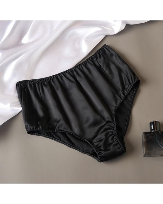 Soft Strokes Silk Black Set Of Two Pure Mulberry Silk French Cut Panties