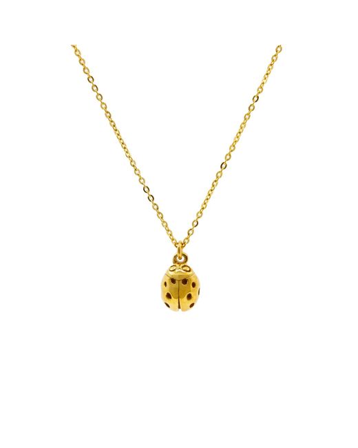Lee Renee Metallic Ladybird Necklace (wings Closed) – Gold