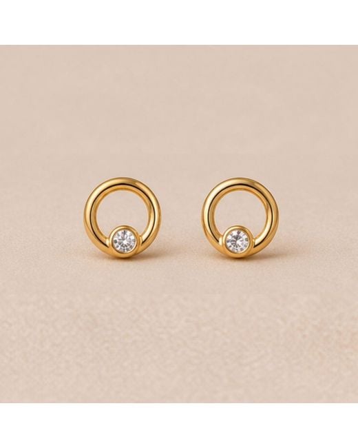 Lily Flo Jewellery Metallic Somehow, It All Connected Diamond Stud Earrings