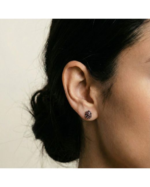 Onia Metallic Pave Garnet Studs