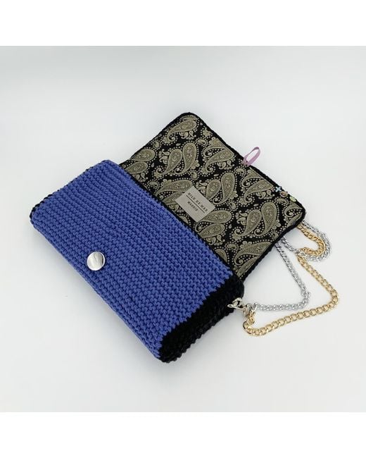 Hilo De Mar Blue Xuntanza Hand Knitted Bag With Medals