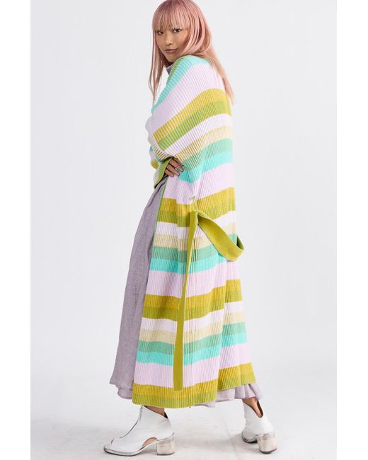 Dref Yellow Eclair Maxi Knit Cardi